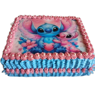 Bolo Infantil Stitch e Angel
