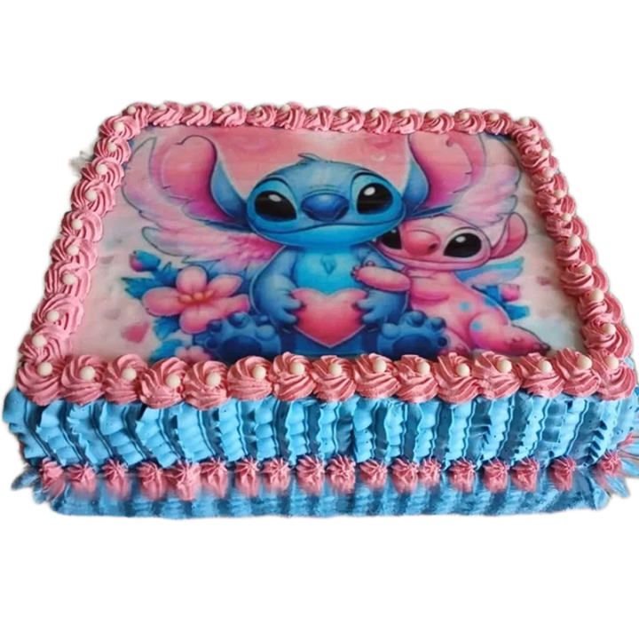 Bolo Infantil Stitch e Angel