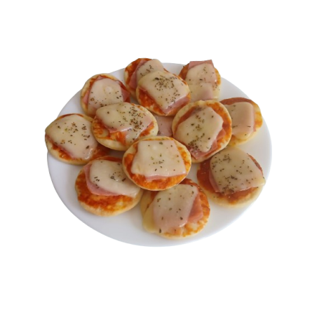 Mini Pizza de Presunto e Queijo